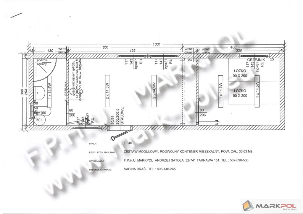 zestaw modułowy mieszkalny projektowanie